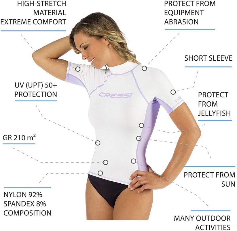 Cressi Aquamarine UV T-Shirt für Frauen XS
