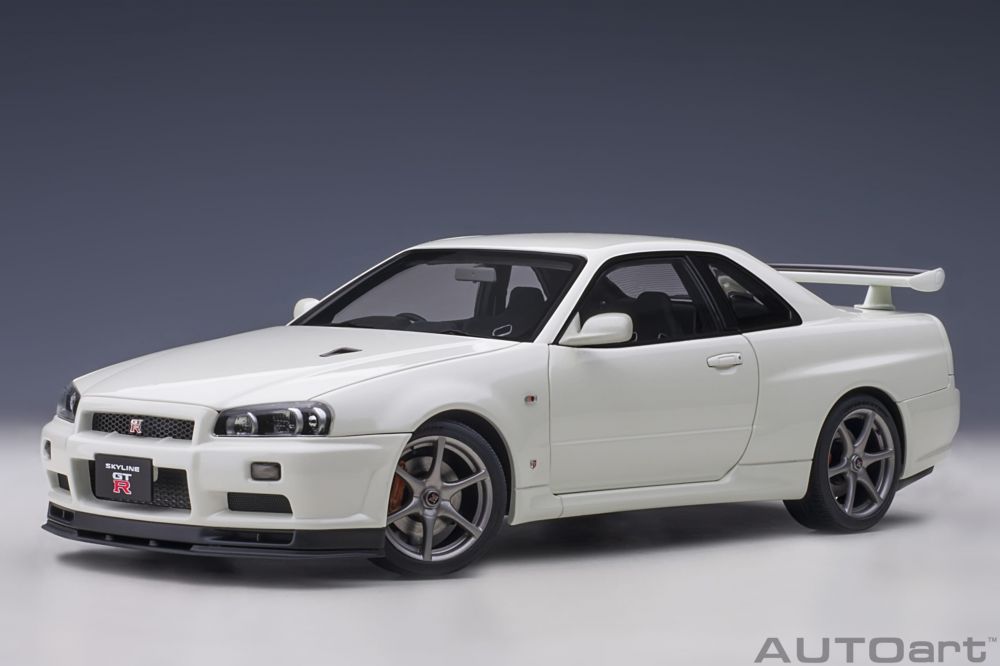 autoart nissan skyline r34 v spec ii weiss 118