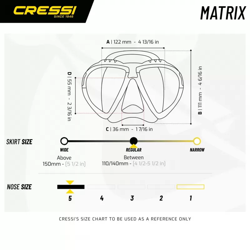 Cressi Matrix Tauchmaske Grün