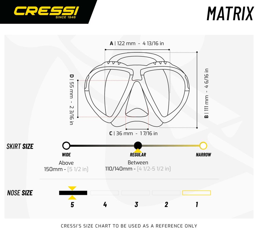 Cressi Matrix Tauchmaske Rot