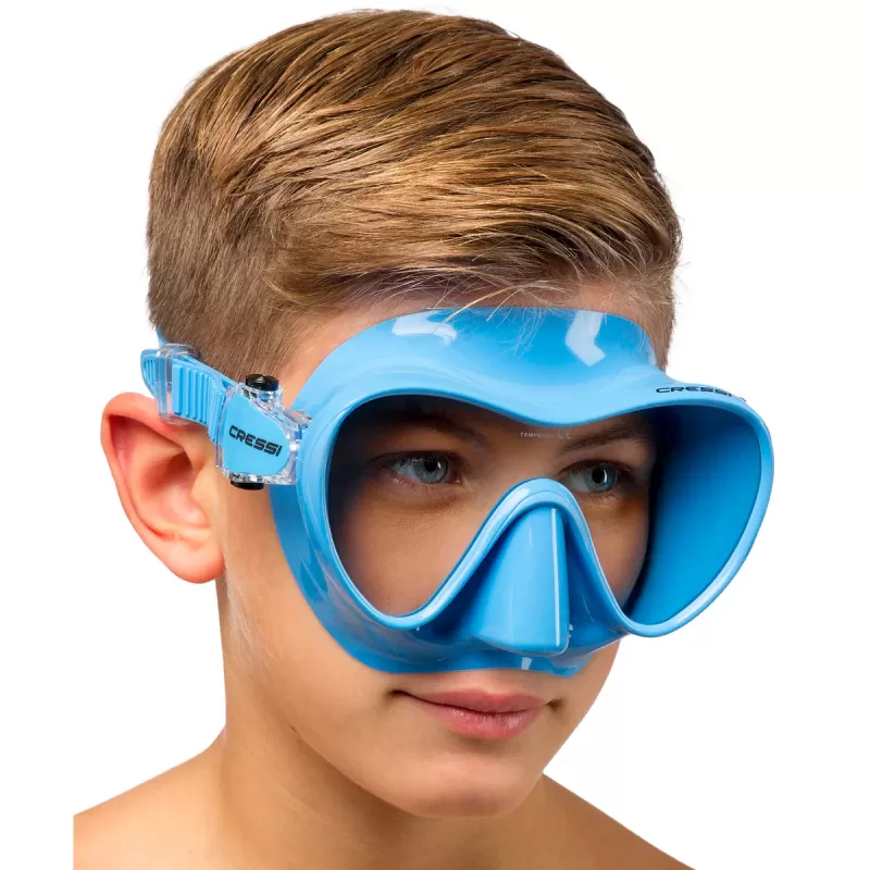 Cressi CRESSI F1 (Kinder/Jugend) Tauchmaske Blau