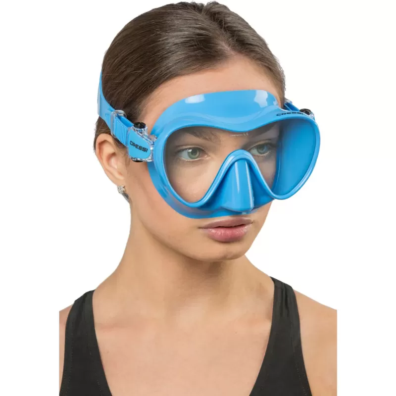 Cressi CRESSI F1 (Kinder/Jugend) Tauchmaske Blau