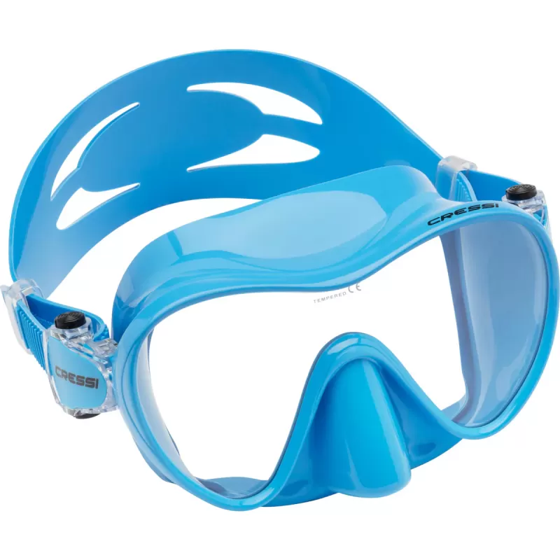 Cressi CRESSI F1 (Kinder/Jugend) Tauchmaske Blau