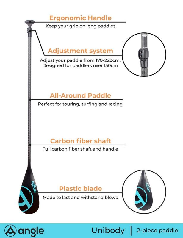 Angle SUP Paddel carbon UNIBODY 7 2-teilig