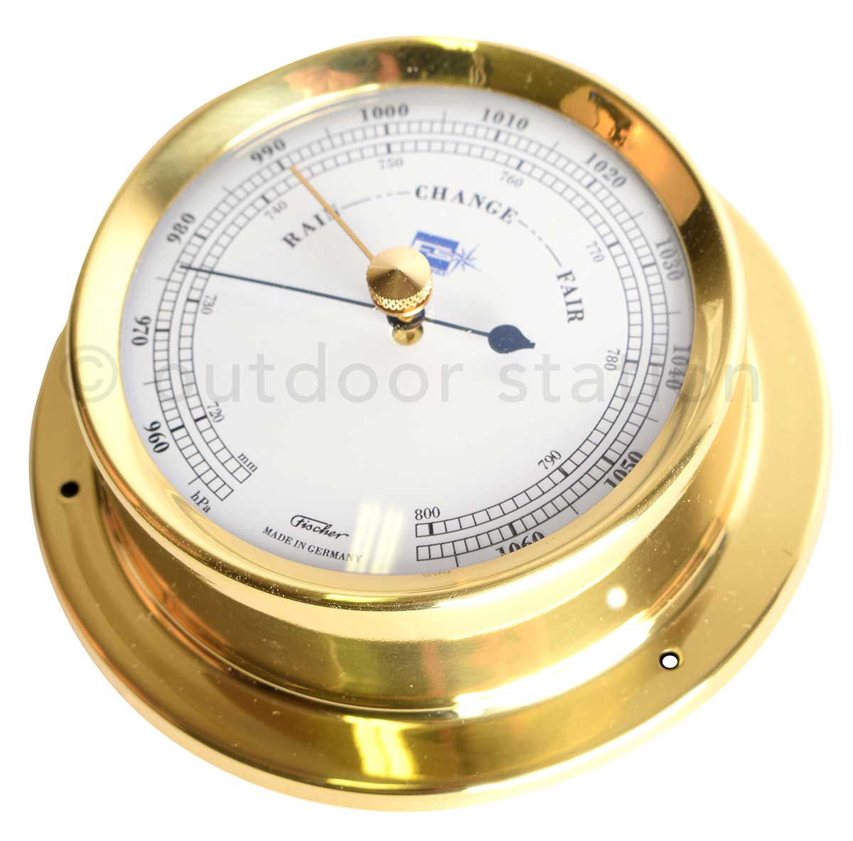 Fischer nautisches Barometer messing