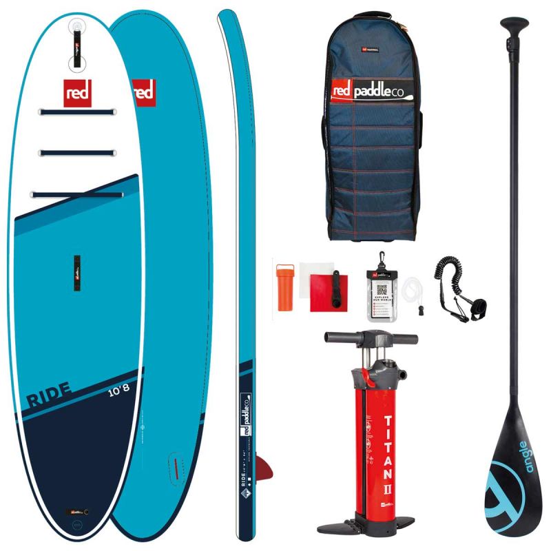 red paddle co sup board 108 ride  angle hybrid carbon paddel