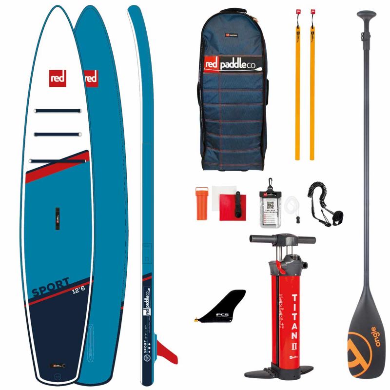 Red Paddle Co SUP Board 12'6'' Sport + Angle SPORT Paddel