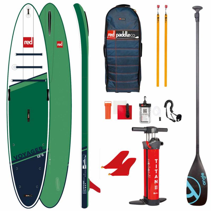 Red Paddle Co SUP Board 12'6'' Voyager + Angle PERFORMANCE Paddel