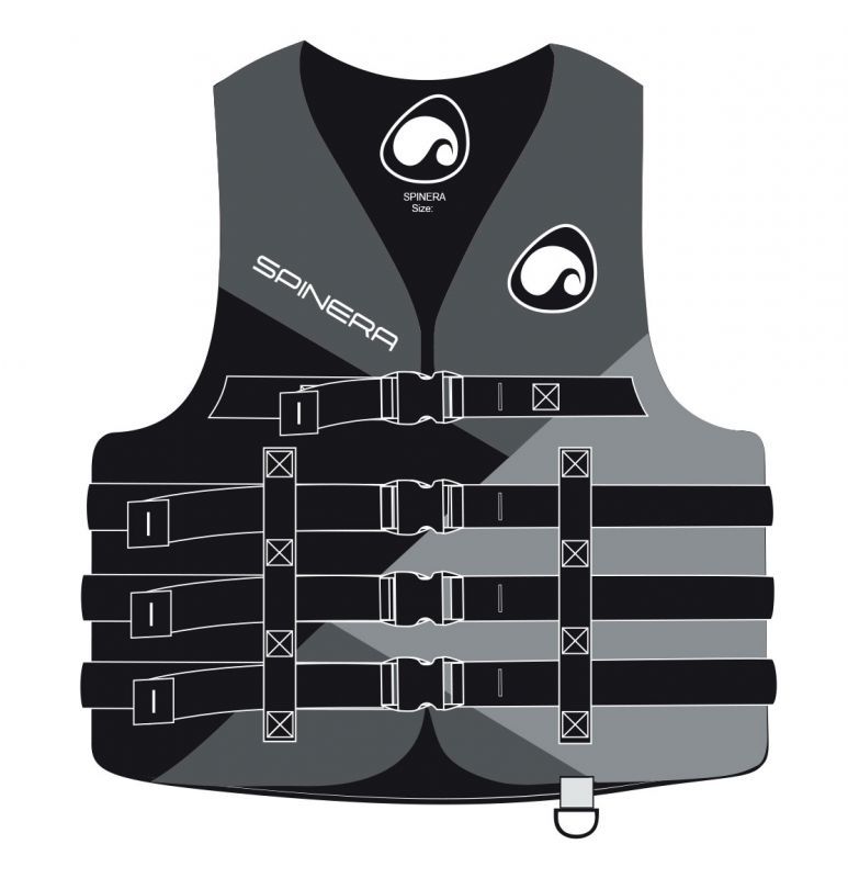 Schwimmweste Jet Ski Deluxe Nylon 50N grau S