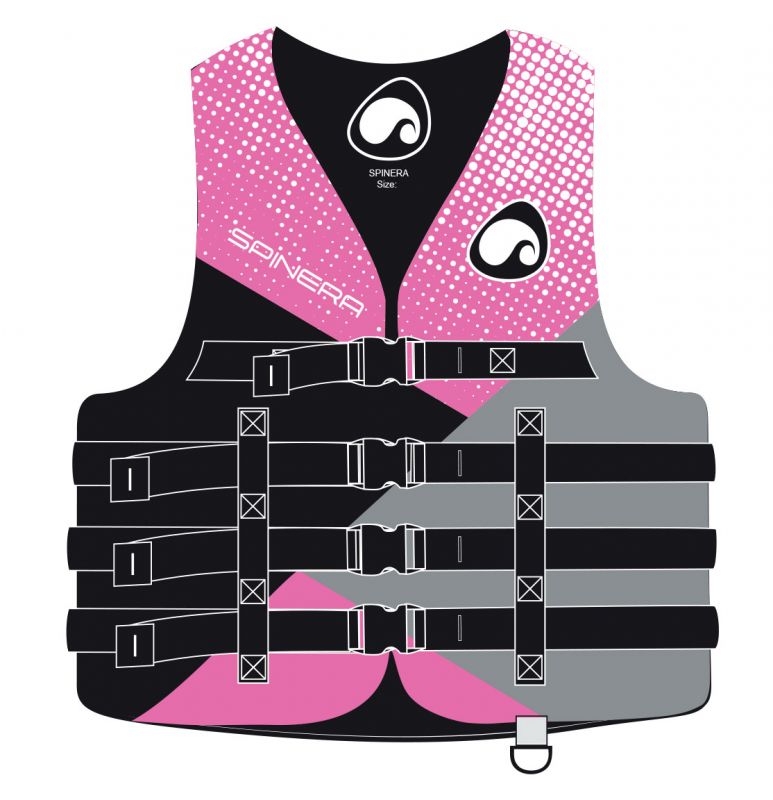 Schwimmweste Jet Ski Deluxe Nylon 50N pink M