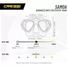 CRESSI Samoa Tauchmaske Transparent/blau