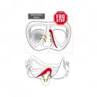 CRESSI Tauchmaske Quantum Schwarz/rot