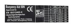 Schwimmweste Jet Ski Deluxe Nylon 50N grau S